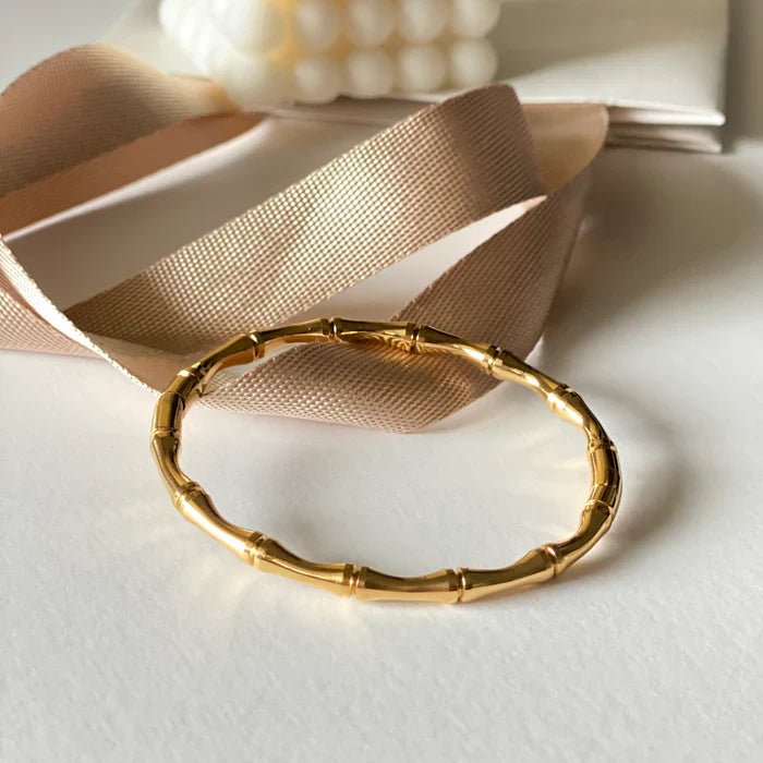 Bamboo Cuff Bangle Bracelet - Nithin's Garage