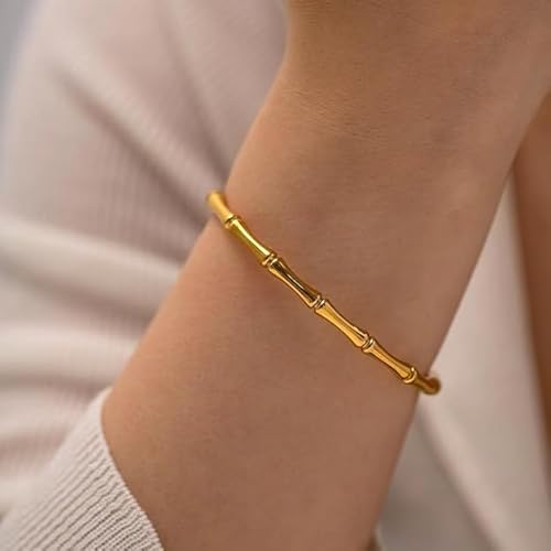 Bamboo Cuff Bangle Bracelet - Nithin's Garage