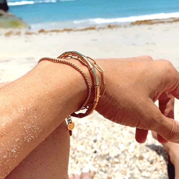 Bamboo Cuff Bangle Bracelet - Nithin's Garage