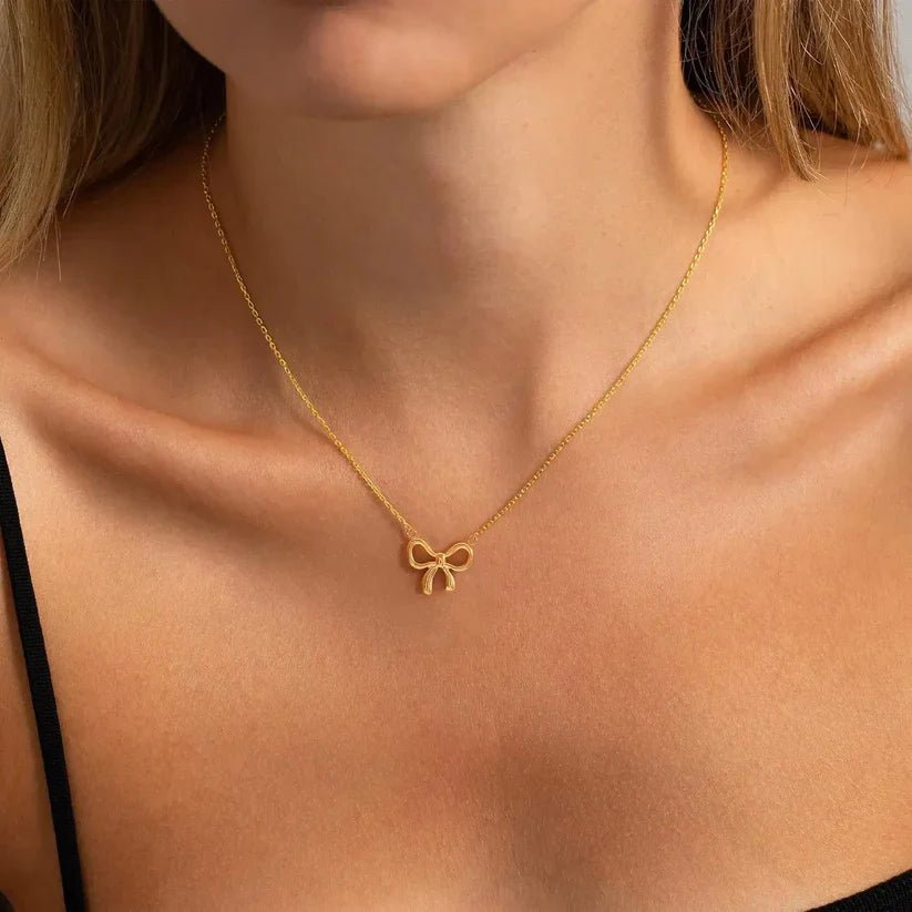 Elegant Bow Pendant Necklace - Nithin's Garage