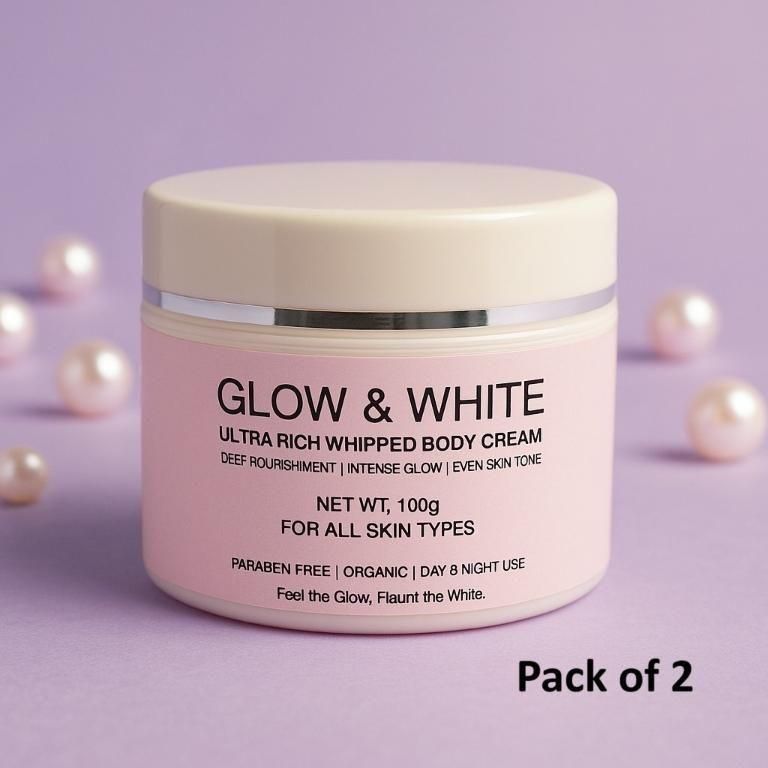 Glow & White Body Cream 100gm Each (Pack of 2) - Nithin's Garage