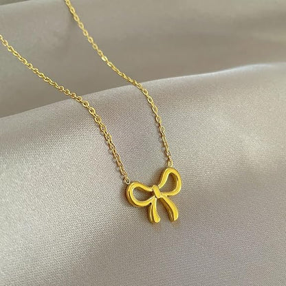 Elegant Bow Pendant Necklace - Nithin's Garage