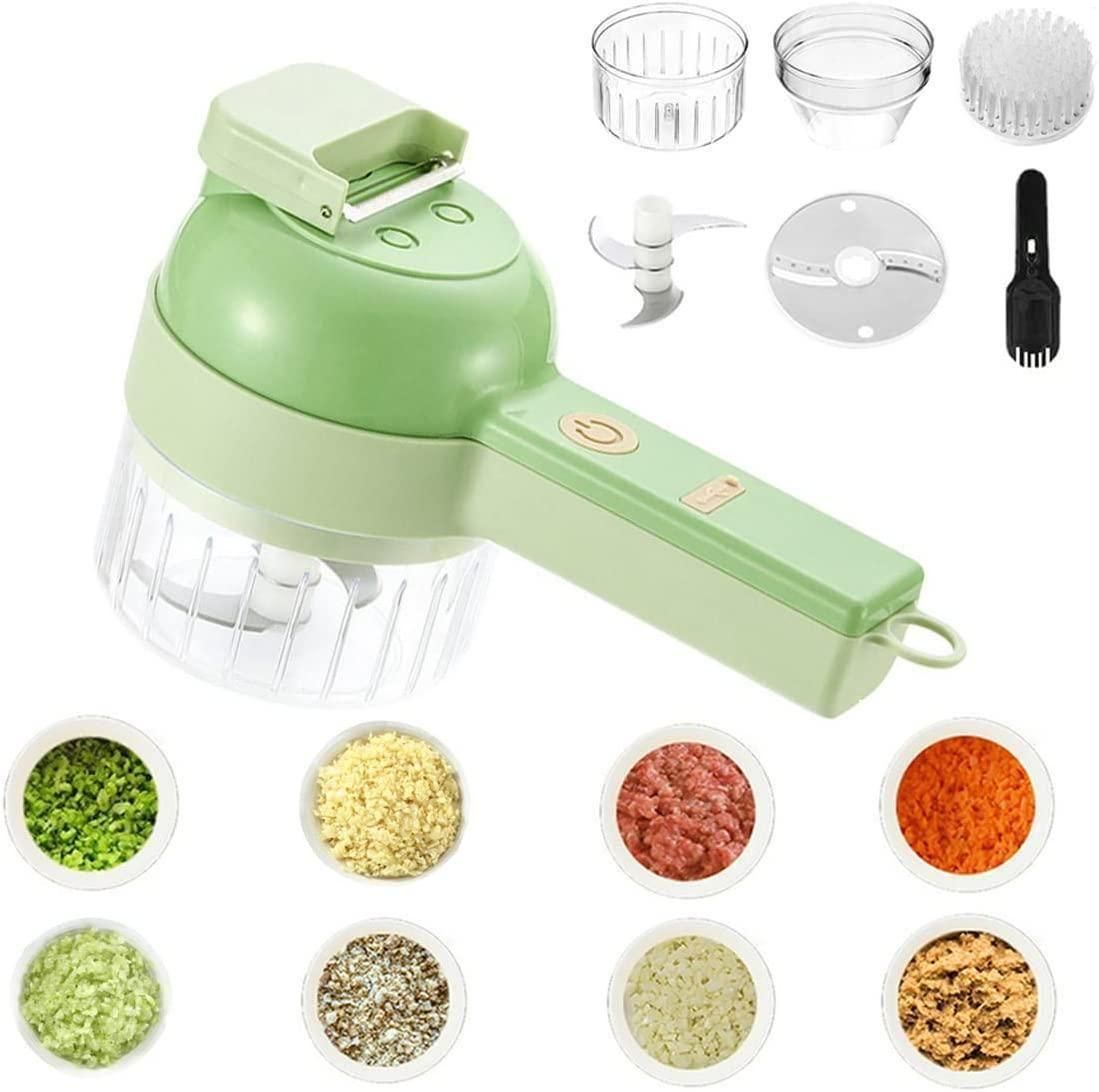 4 in 1 Portable Electric Vegetable Cutter Set - Nithin's Garage