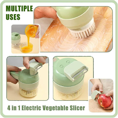 4 in 1 Portable Electric Vegetable Cutter Set - Nithin's Garage