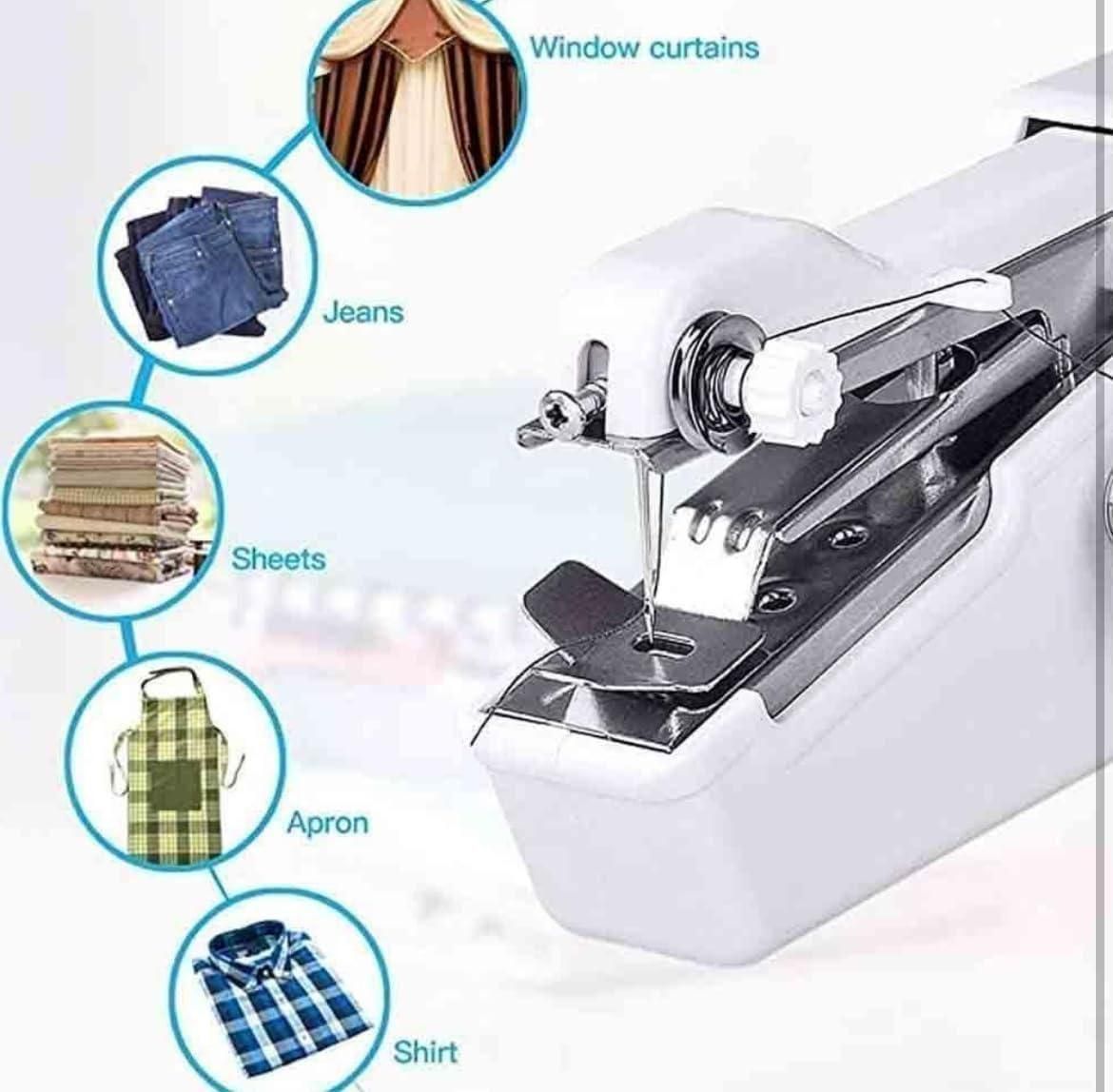 Stitch Handheld Cordless Portable White Sewing Machine - Nithin's Garage
