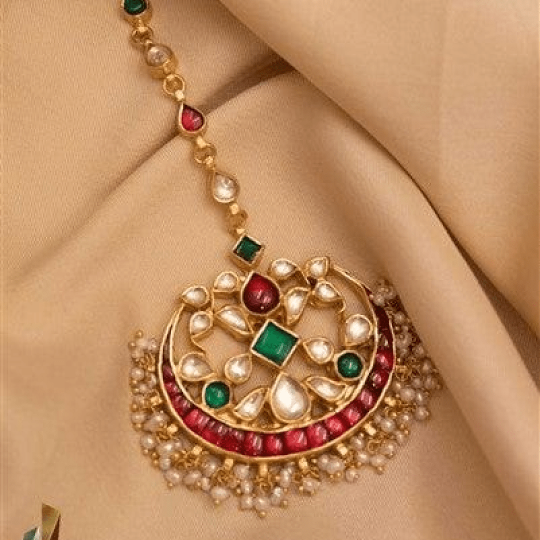 Colourful Kundan Maang Tikka - Nithin's Garage