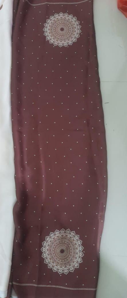 Satin Silk Printed Kaftan Saree With Unstitched Blouse - Nithin's Garage