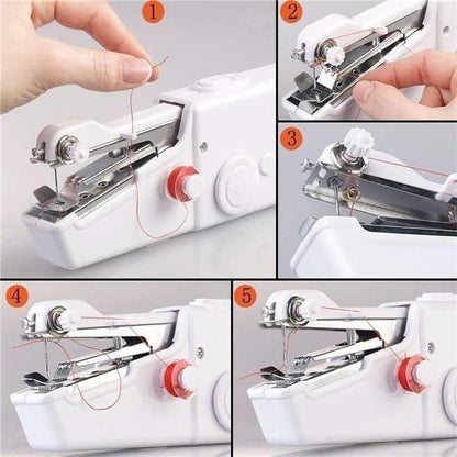 Stitch Handheld Cordless Portable White Sewing Machine - Nithin's Garage