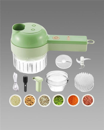 4 in 1 Portable Electric Vegetable Cutter Set - Nithin's Garage